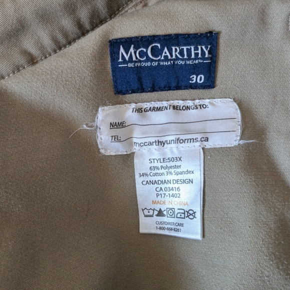 McCarthy Flat front Khaki Pants size 30 - Picture 9 of 9